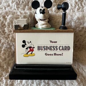 Disney Mickey Mouse Card Holder Figurine - Black, White, Red, Yellow